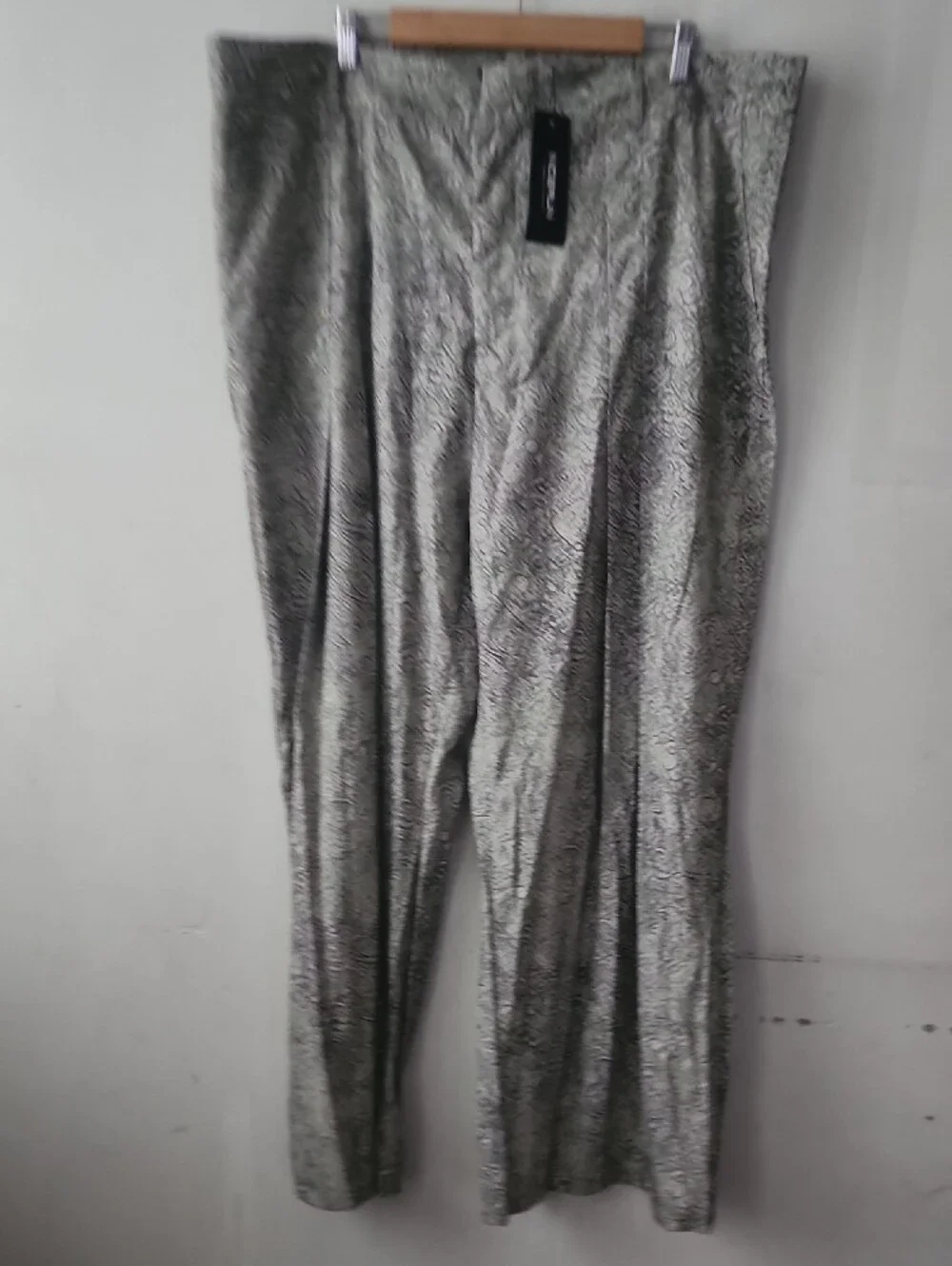 Men's Gray Patterned Dress Pants by NECELAN
